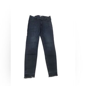Old Navy Women’s Rockstar Indigo Distressed‎ Cuff Super Skinny Ankle Jeans 10